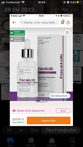 Beden Renk Facelab serum