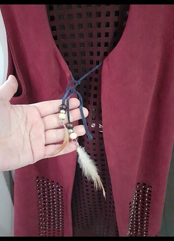 s Beden bordo Renk Kadife yelek