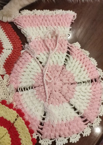 Renkli Örgü Banyo Lifi - Görsel 2