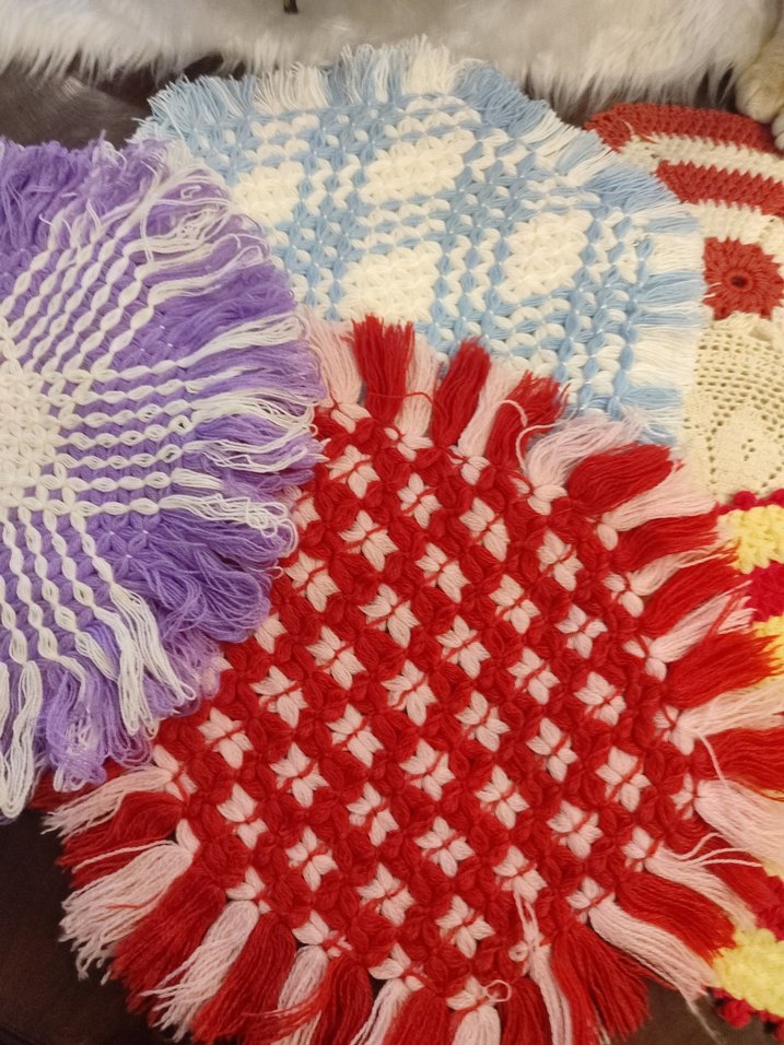 Renkli Örgü Banyo Lifi - Görsel 4