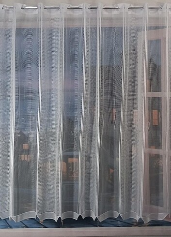  Beden beyaz Renk 105x90 Hazır Tül Perde Dikilmiş Tül Perde Brizlik Tül 
