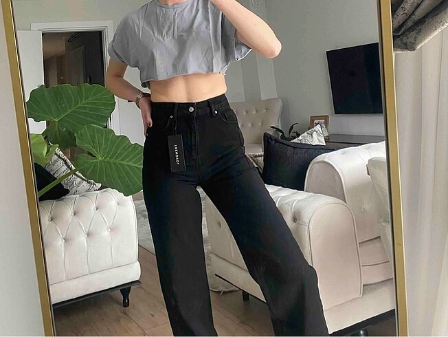s Beden gri Renk Gri crop bluz