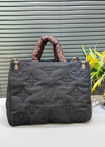 LV Kahverengi Bohem Nakışlı Deri Kadın Çanta