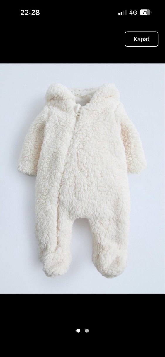 Zara bebek peluş tulum - Görsel 2