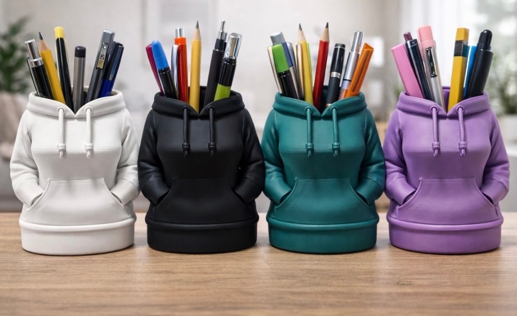 Beyaz Kapüşonlu Kalemlik - Görsel 2