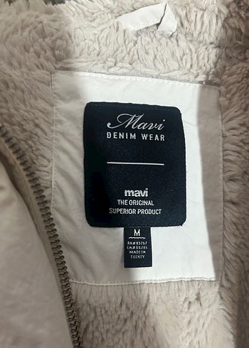 Bej Kürklü Beyaz Kadın Kışlık mont - Görsel 3