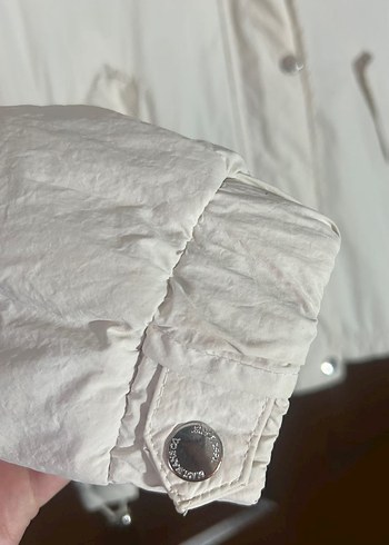 Bej Kürklü Beyaz Kadın Kışlık mont - Görsel 2