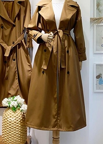 Camel pardesü model trençkot 