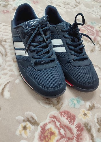 Lacivert Beyaz Çizgili Erkek Spor Ayakkabı - Görsel 2