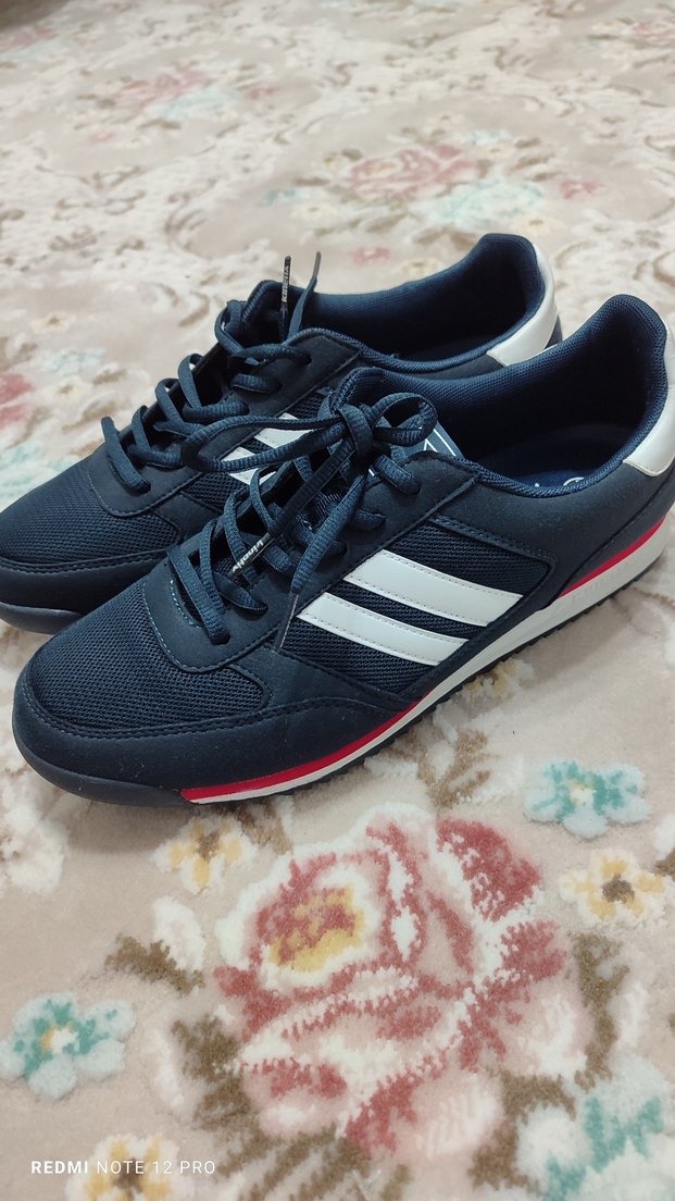 Lacivert Beyaz Çizgili Erkek Spor Ayakkabı - Görsel 5