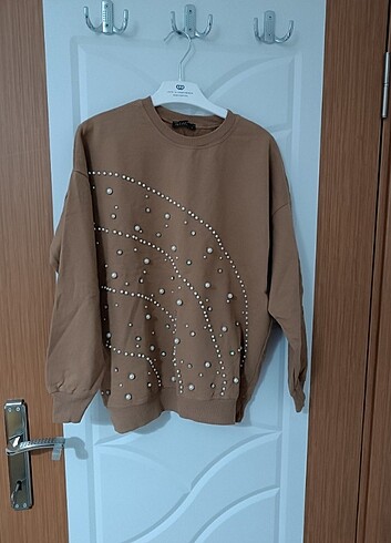 s Beden camel Renk İncili Sweat