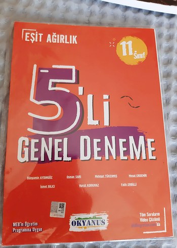 11. Sınıf Eşit Ağırlık 5'li Genel Deneme