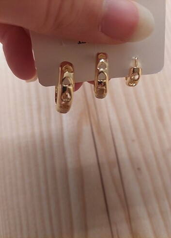 paslanmaz çelik mineli küpeler - Görsel 3