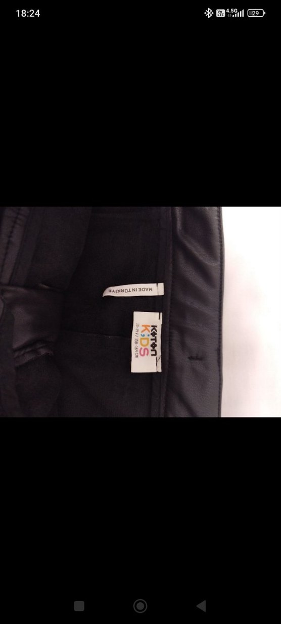 Kemerli Siyah Deri Mini Şort - Görsel 4