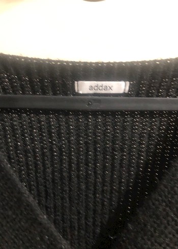 Addax Düğmeli Siyah Midi Hırka - Görsel 2