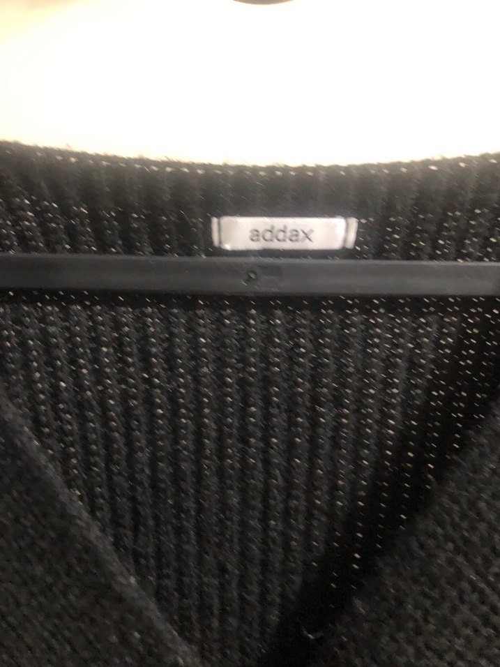 Addax Düğmeli Siyah Midi Hırka - Görsel 2