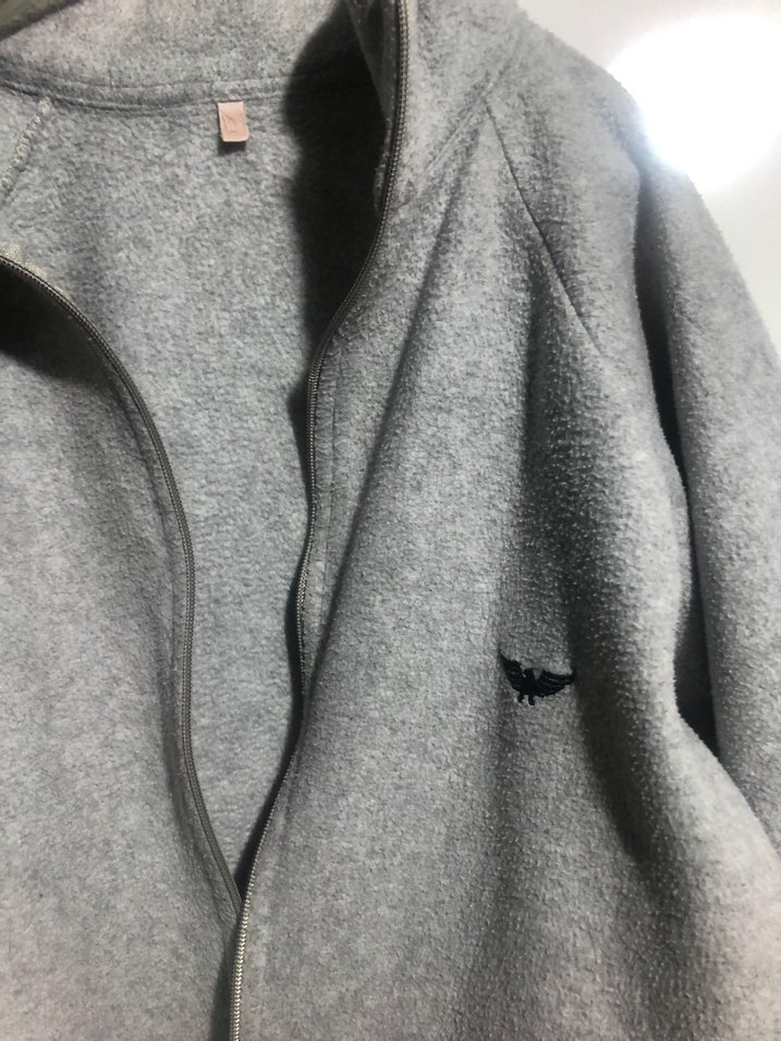 Gri Fermuarlı Kadın Polar Ceket - Görsel 2