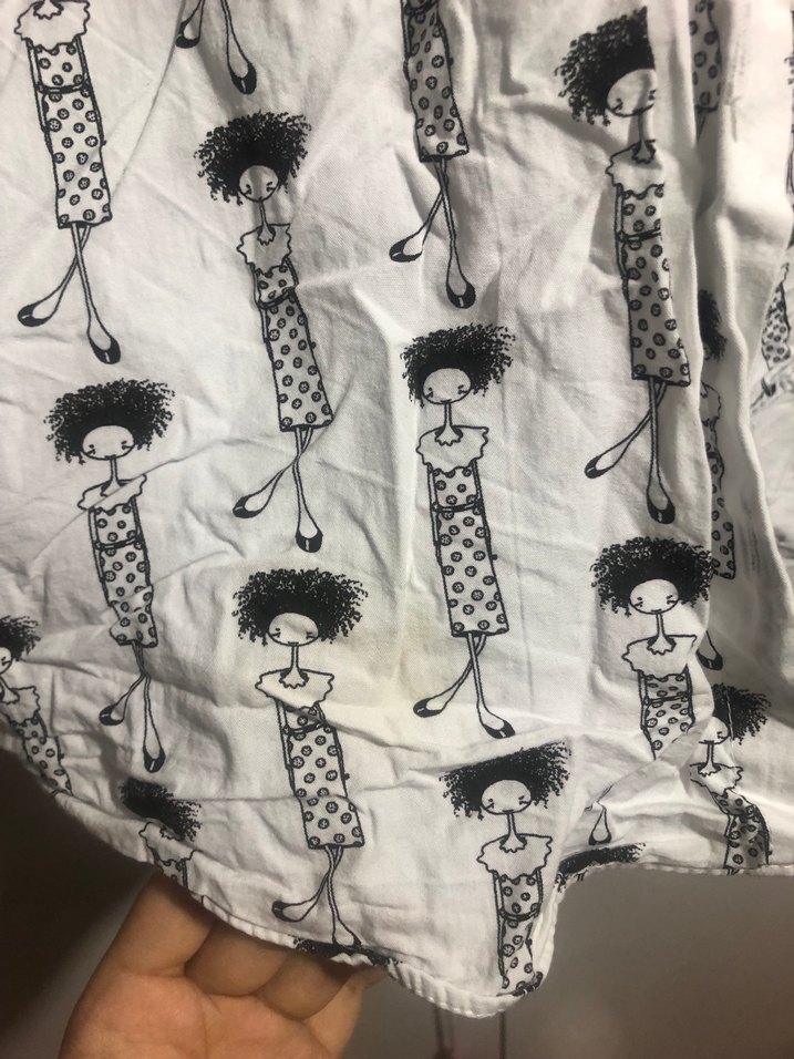 Desenli Beyaz Uzun Kollu Gömlek - Görsel 2