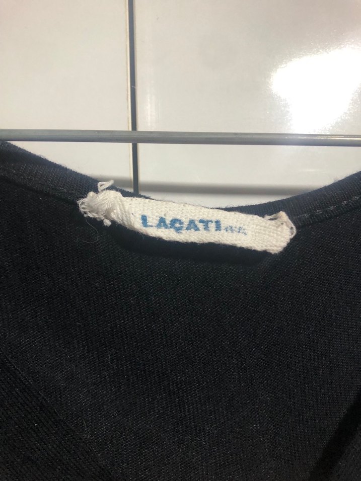 Siyah beyaz uzun kollu tişört - Görsel 2