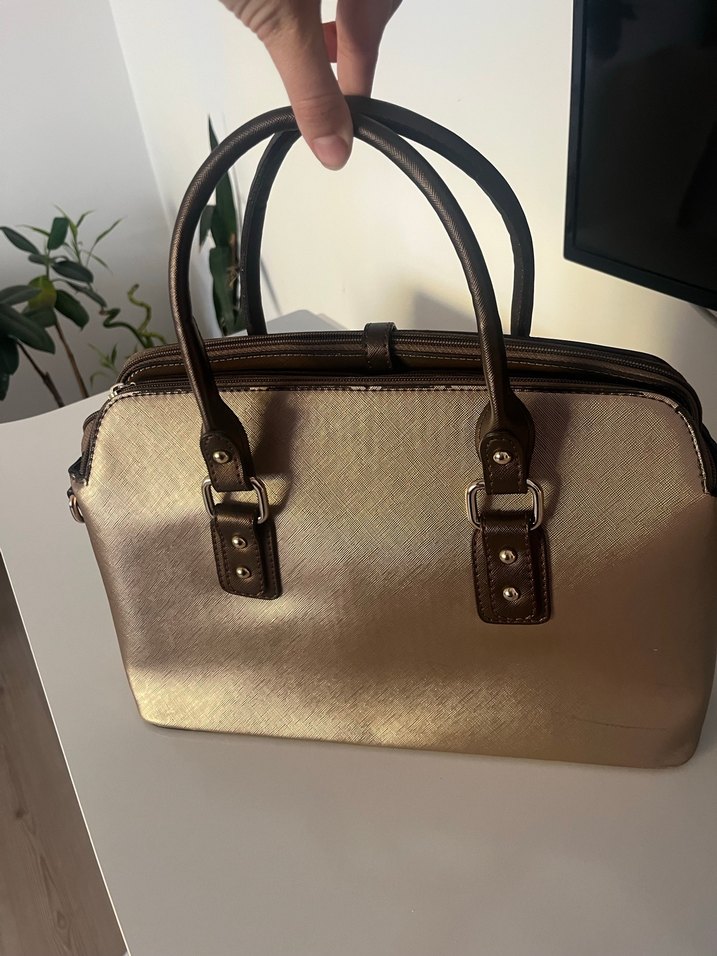 Bej Deri Tokalı Kadın Çanta - Görsel 2