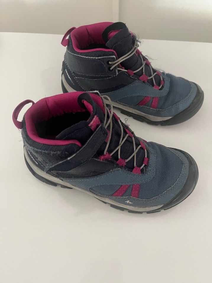 Kız Çocuk Mor Gri Cırtlı Kauçuk Bot - Görsel 2