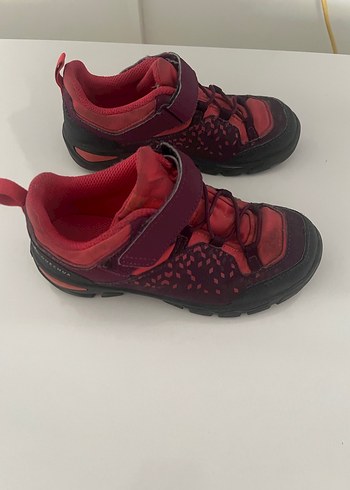 Bordo Kız Çocuk Spor Ayakkabı Velcro - Görsel 2