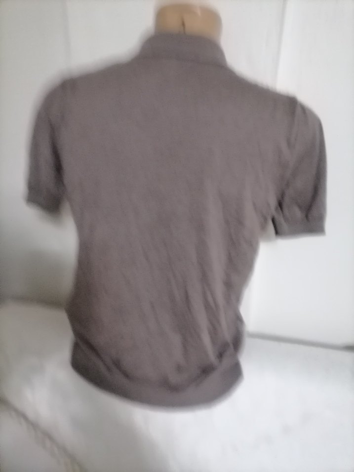 Bej Gri Kısa Kollu Fermuarlı Erkek Polo Tişört - Görsel 3