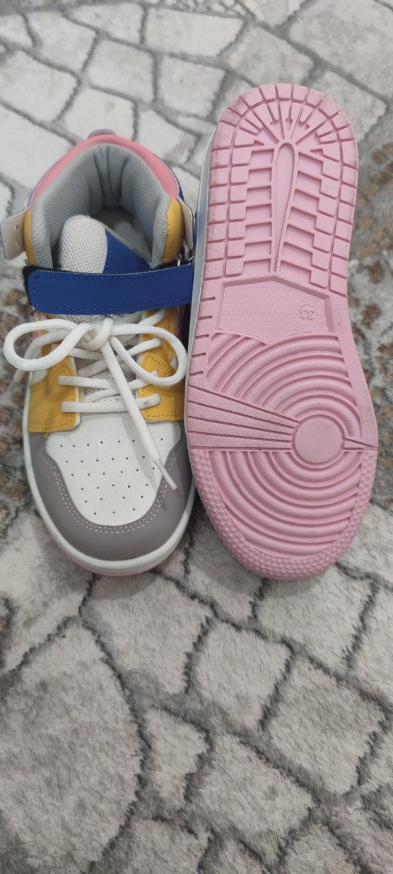 Kız Çocuk Çok Renkli Bağcıklı Spor Ayakkabı - Görsel 3