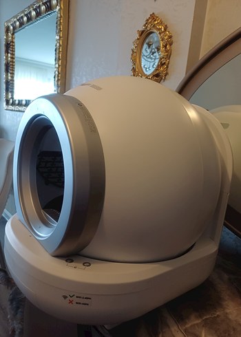 Gri Beyaz Otomatik Kedi Tuvaleti Kiwipets - Görsel 4