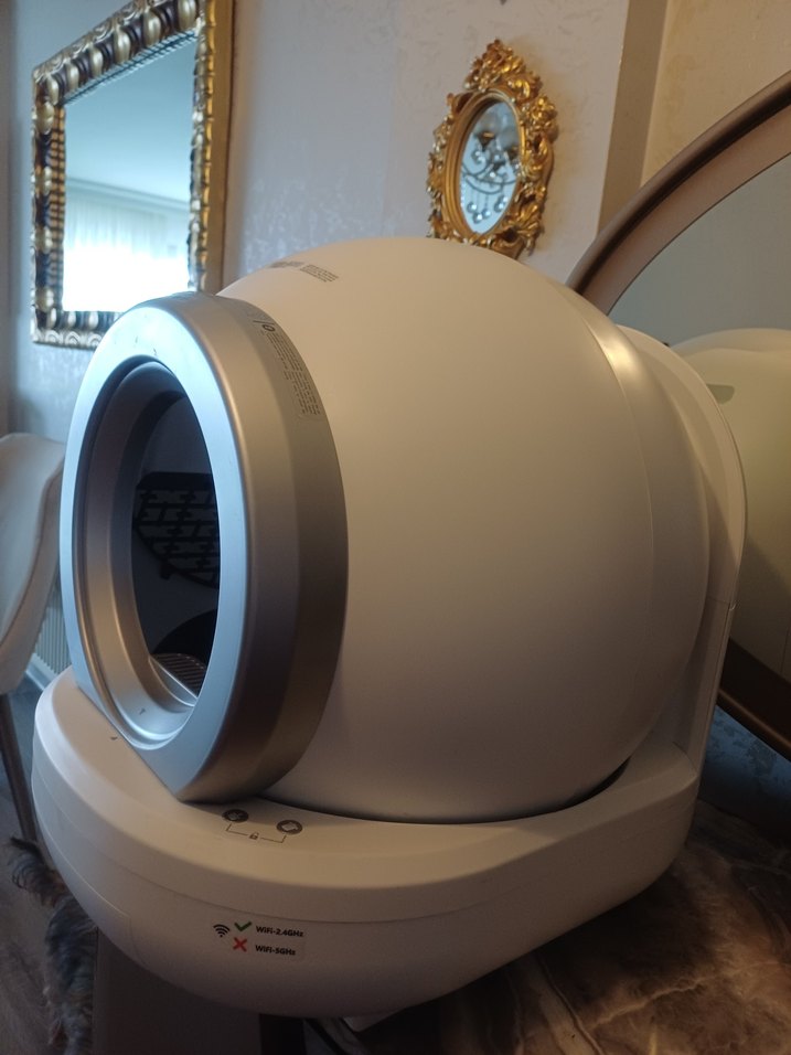 Gri Beyaz Otomatik Kedi Tuvaleti Kiwipets - Görsel 4