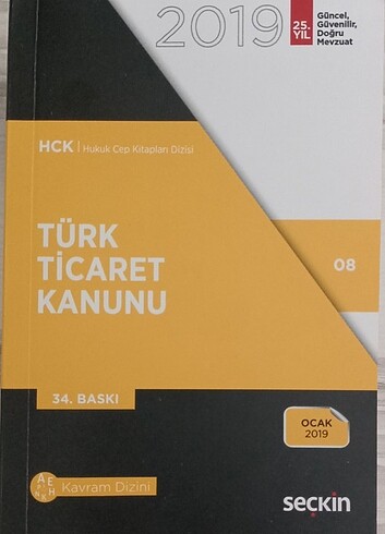 Türk Ticaret Kanunu Cep Boy Kitap 
