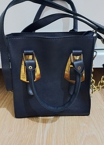 Lacivert kol çantası