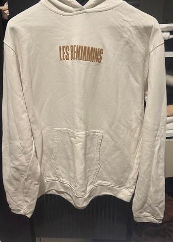Les Benjamins Beyaz Uzun Kollu Streetwear Sweatshirt