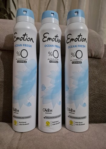 Emotion Ocean Fresh Kadın Deodorant 3'lü 200 ml SIFIR - Görsel 2