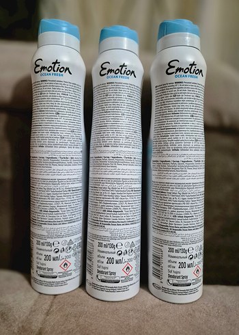 Emotion Ocean Fresh Kadın Deodorant 3'lü 200 ml SIFIR - Görsel 3