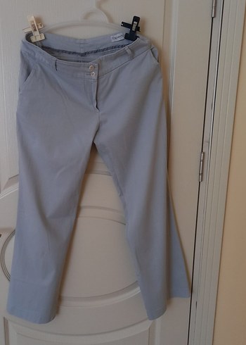 Açık Gri Kadın Normal Kesim Denim Pantolon