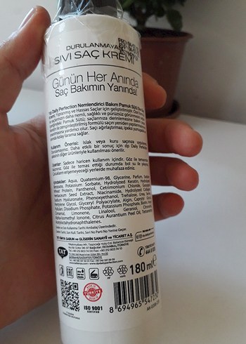 DP Daily Perfection Durulanmayan Pamuk Sütü Saç Kremi 180 ml - Görsel 6