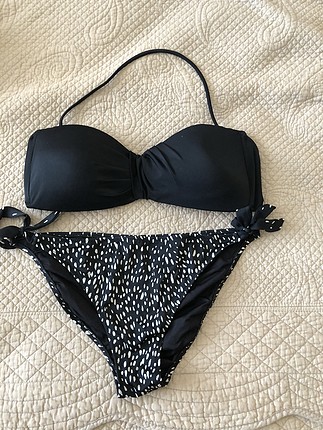 Siyah bikini alt sunset üst koton