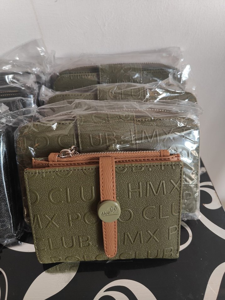 Kadın Deri Fermuarlı Haki Cüzdan - Görsel 4