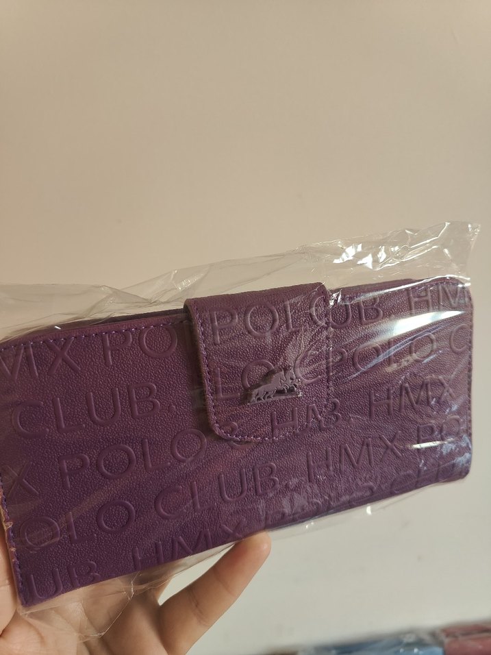 Mor Baskılı Kadın Cüzdanı Velcro Kapamalı - Görsel 3