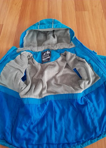 Mavi Kapüşonlu Erkek Çocuk Mont - Görsel 9