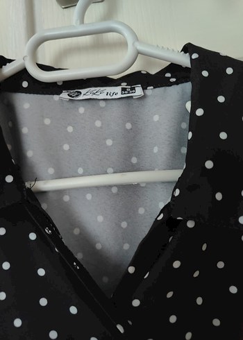 Puantiye Desenli Uzun Bohem Elbise - Görsel 4