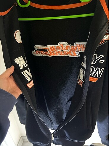 l Beden siyah Renk Harley davidson siyah kalın sweat