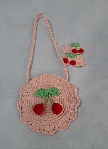 Kirazlı tokalı çanta - Görsel 5