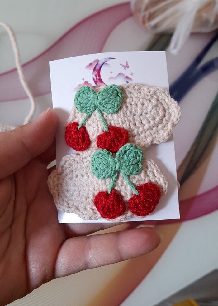 Kirazlı tokalı çanta - Görsel 2