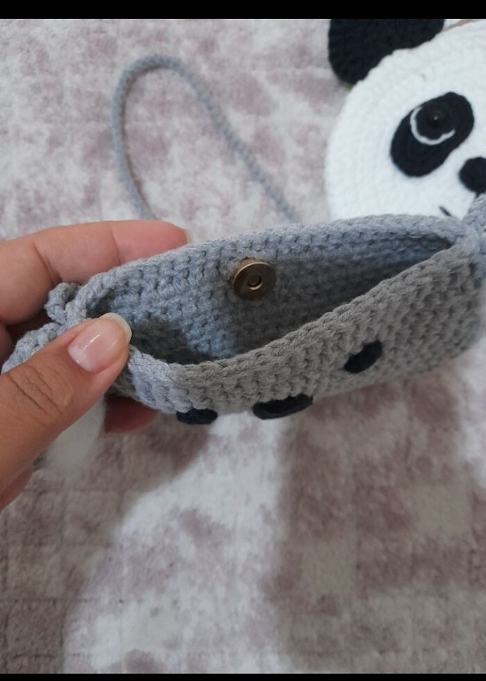 Örgü çocuk  çanta - Görsel 2