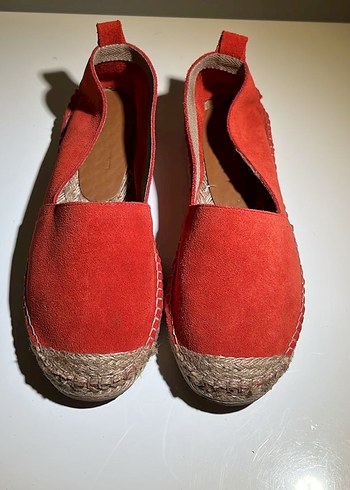 Mudo Nar Çiçeği Rengi Süet Kadın Espadril - Görsel 2