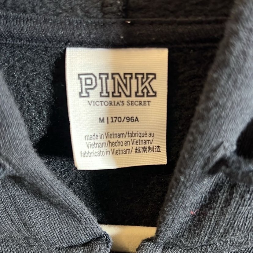 PİNK Fermuarlı Siyah Kapüşonlu Sweatshirt - Görsel 3