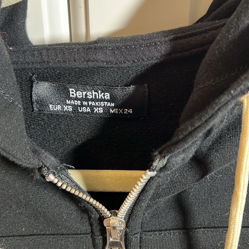 Siyah Fermuarlı Yüksek Yaka Crop Sweatshirt - Görsel 4