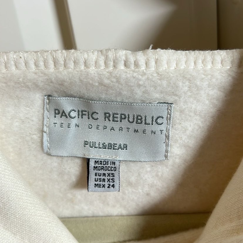 Krem Kapüşonlu Kadın Sweatshirt - Görsel 4